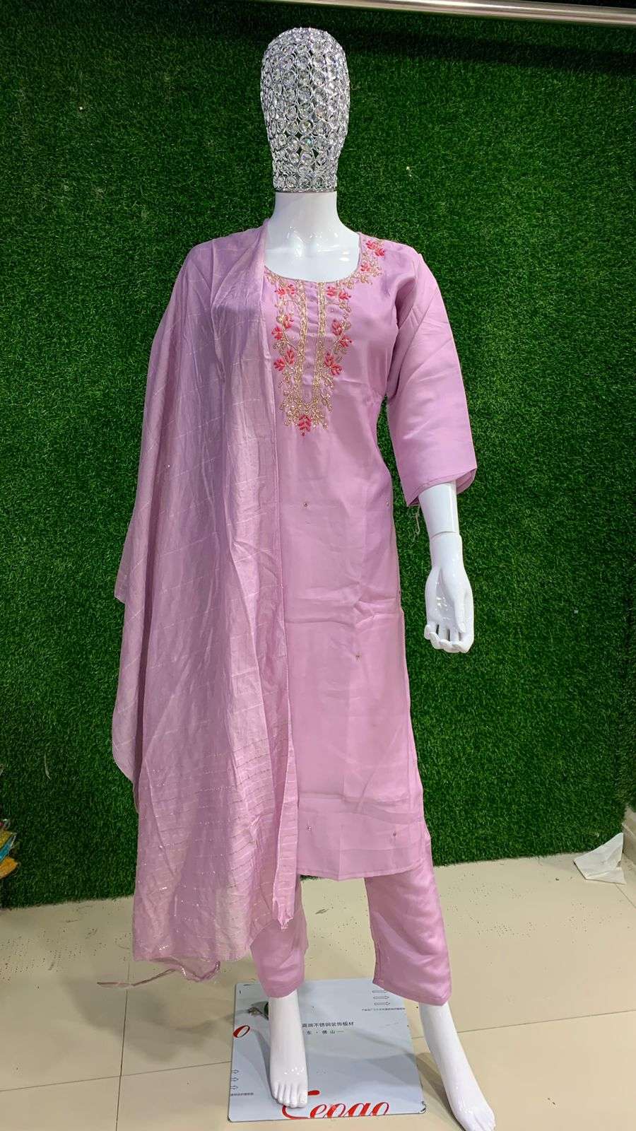 BEMITEX PRESENTS MODAL SILK WITH HAND WORK BASED PURE READYMADE BASED 3 PIECE SUIT COMBO WHOLESALE SHOP IN SURAT